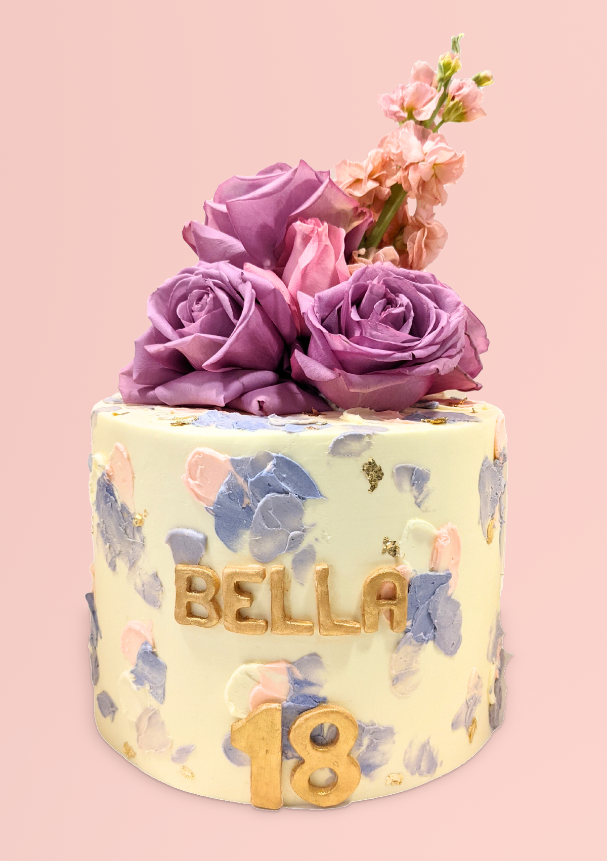 Personalised Floral Buttercream Cake