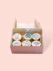 Gender reveal Boy cupcakes