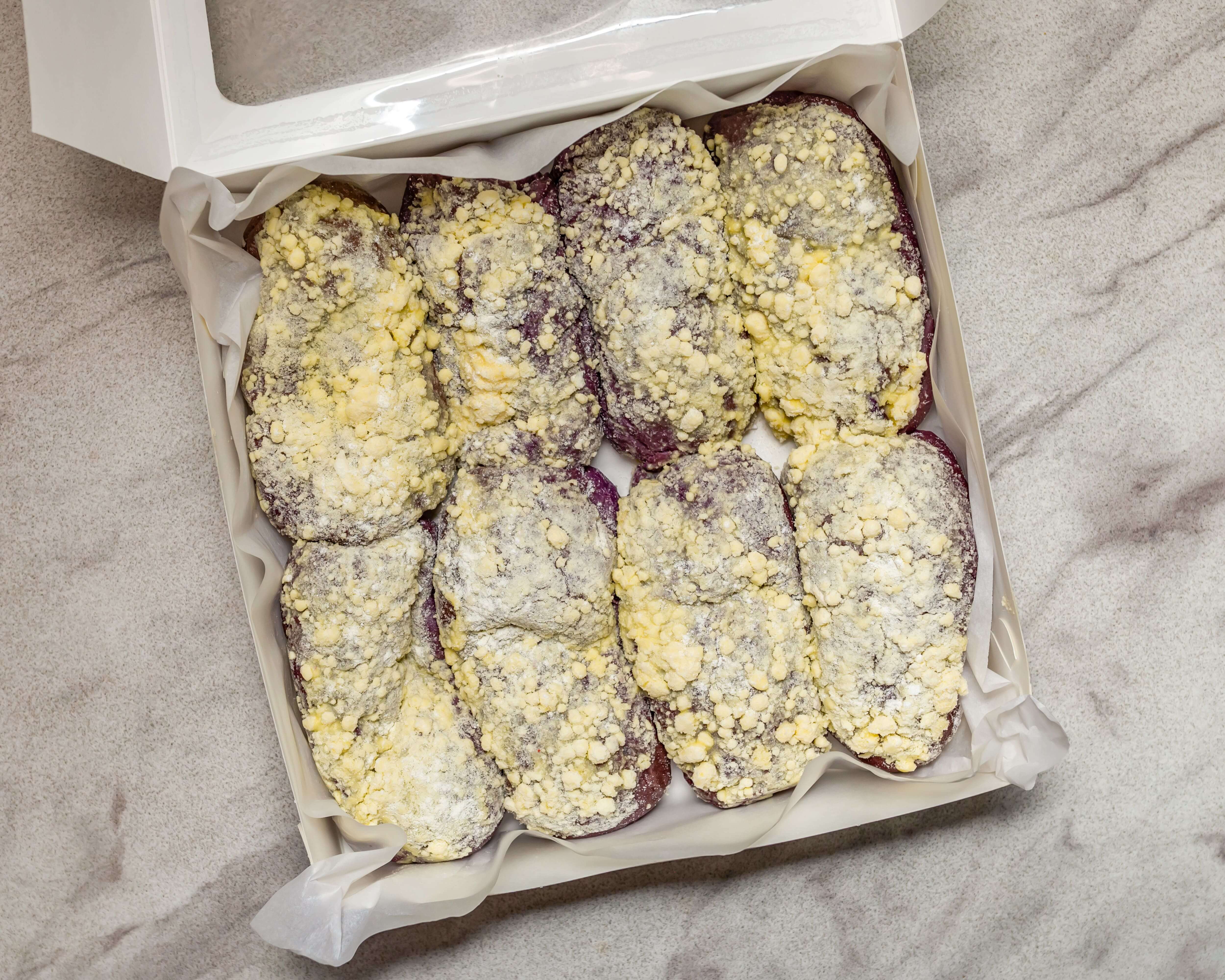 Ube Cheese Roll box