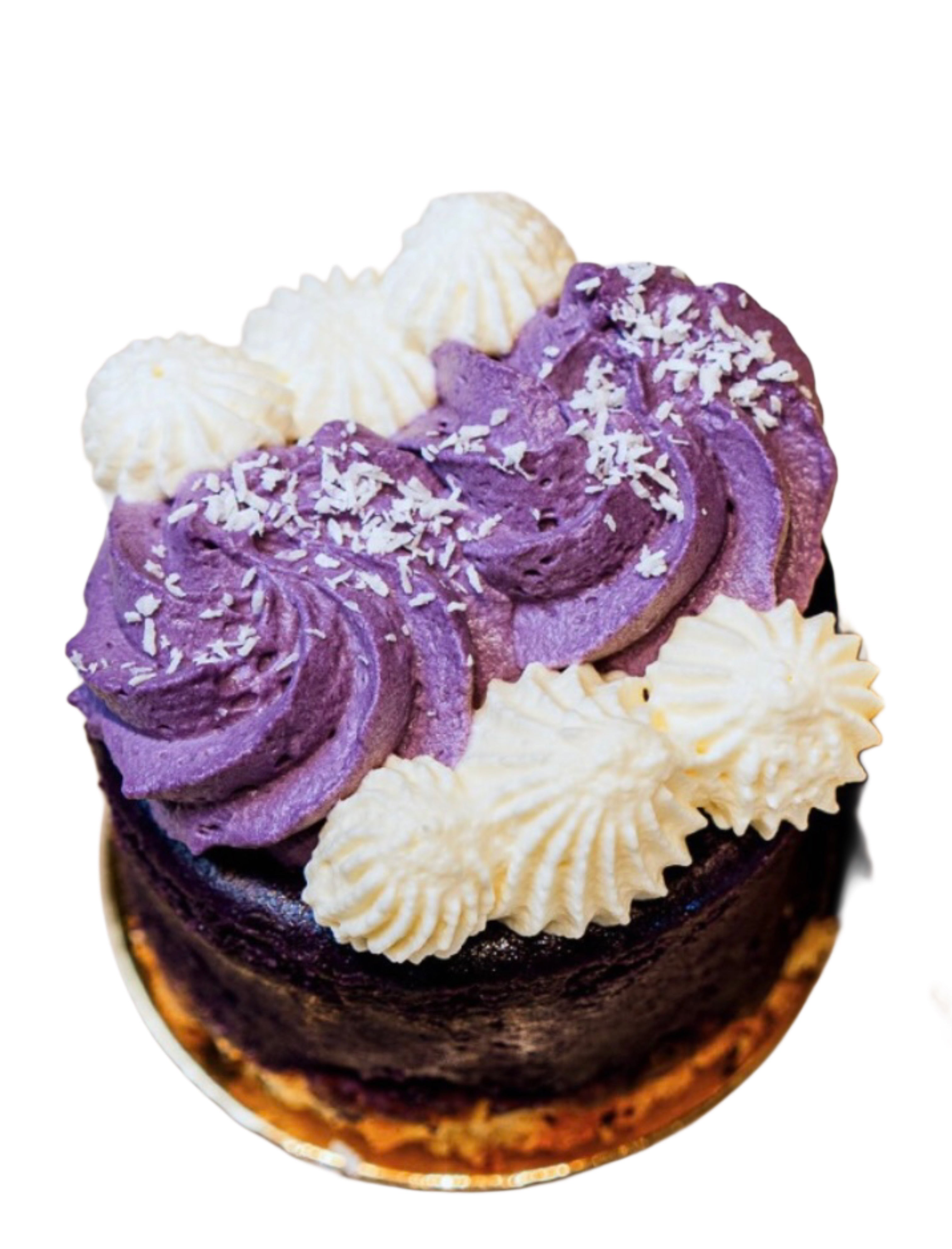 Ube Macaroon Cheesecake